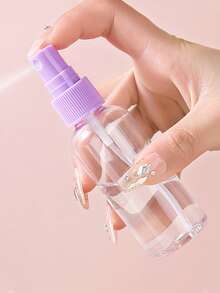1 Set Transparent Leak-Proof Travel Toiletry Dispenser Bottles, Refillable Lotion Shampoo Cream Liquid Soap Containers, Back To School, Holiday Travel, Business Trip, Camping Dorm Storage Travel Accessories - Pink - View 7