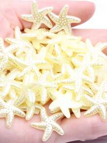 10 (Random Colors) Pcs Mixed Color Resin Starfish Rhinestone Flat Back Mini Stars, Suitable For DIY Crafts, Wedding Decoration, Nail Art And Scrapbooking - Multicolor - View 10
