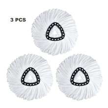 3 PCS Triangle Cleaning Mop Head Replacement For O-Cedar EasyWring Microfibers Mop Refill - trắng - Xem 1