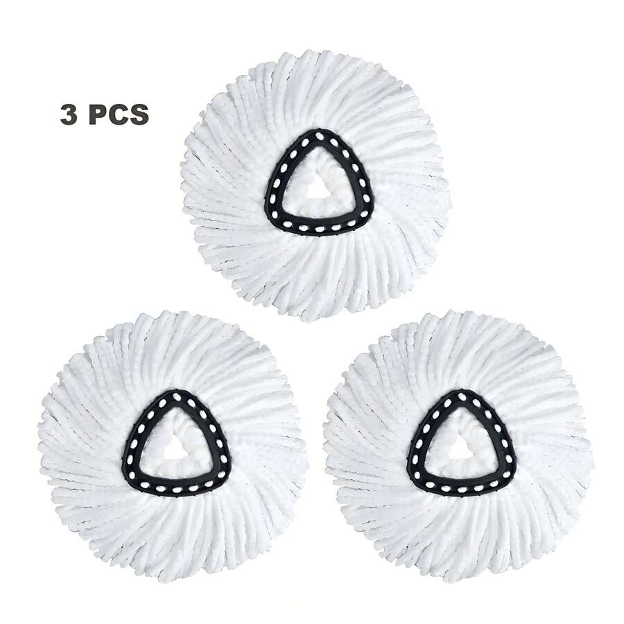 3 PCS Triangle Cleaning Mop Head Replacement For O-Cedar EasyWring Microfibers Mop Refill - trắng - Xem 1
