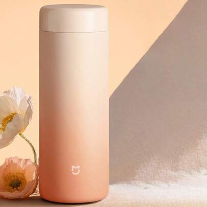 Xiaomi 350ml 316 Stainless Steel Portable Water Bottle, Unisex, Simple Design, Heat And Cold Retention, Car And Office Portable Tea Cup, Gradient Color