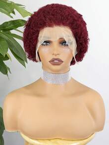 150% Density, Short Curly Wave Lace Frontal Wig - Natural Human Hair, 13x4 Glueless Front, Elegant Pixie Cut Style, Versatile, 6 Inch, Short Curly Wig Curly Wave Lace Front Human Hair Wig For Women Chic Pixie Cut Bob Wig For Women - Halloween Pre-Plucked With Youngsters Hair, Short Curly Human Hair Pixie Cut Wig Human Hair Short Bob Human Hair Wigs Pre Plucked Short Curly Human Hair Wigs Pixie Cut With Baby Hair Pixie Cut Bob Wig