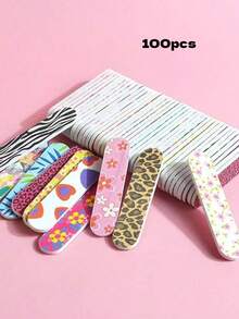 Mini Nail File With Durable Double-Sided Design For Trimming Nails And Feet, Compact Color Design Suitable For Natural And Artificial Nails - Multicolor - View 10