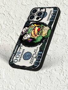 with"Joker Dollar Phone Case"Pattern  16 Pro Max phone case, matte black, suitable for various models of soft TPU shells - Negro - Ver 4