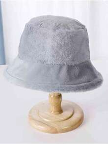 قبعة دلو للخريف والشتاء، لون سادة بصوف الحمل، قبعة نسائية عصرية، هدية مناسبة لعيد الشعب (قبعة مع حبل سحب لضبط الحجم)، ديكور خريفي