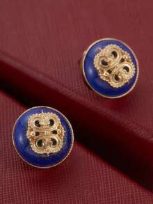 Eterna Glow 1 pasang anting-anting wanita vintage warna emas dengan motif geometris dan desain unik, cocok untuk aksesoris pesta kencan dan hadiah. - anting-anting - View 10