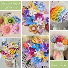 【111件/套】超值套装 DIY 100根毛根，10根绿色花茎铁丝（含1个教程视频），30厘米绿色花茎铁丝（用于手工制作），多色拼接加密毛根（带贴纸），30厘米彩色毛根手工材料，彩色毛根（用于返校季） - 綠色2 - 查看 10