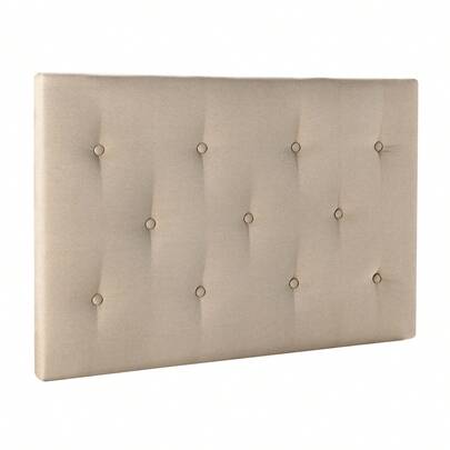 VS Venta-stock Cabecero tapizado Turin disponible en 90 cm, 140 cm, 150 cm o 160 cm y en color Beige o Gris Claro, ✅Entrega 48/72h, tapizado con tela, 6 cm de Grosor