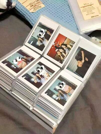 1 件/3 件 3 英寸即时相册、学生返校纪念册、照片/明信片存储相册、桌面整理器