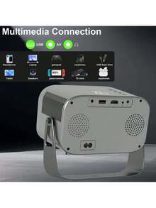 XBJ Proyector profesional K6 4K HD mejorado (2025), proyector de cine en casa HD, sistema Android 11, Bluetooth 5.0, Wi-Fi 6, sistema de sonido integrado, corrección trapezoidal automática, ideal para reproducción de video y audio en casa, cine en el dormitorio, cine en campamentos al aire libre, conferencias en la oficina, reproducción de videos escolares, etc., proyector HD 1080P real, regalo de Navidad y San Valentín. - Tipo de Enchufe A USA (110-127V) - Ver 9