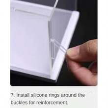 组装透明亚克力盒：收藏品、人偶和玩具的完美展示盒（4x4x4 英寸；10x10x10 厘米）圣诞节、万圣节、感恩节礼物 - 黑色 - 查看 10