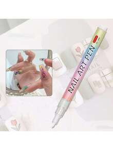 1 支装白色美甲绘图笔涂鸦防水绘画描线记号笔指甲修甲装饰工具 - 彩色 - 查看 7