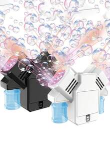 Kids Automatic Bubble Machine Toy With 2 Heads, One-Button Operation, Party Favor, Bubble Blower (Bubble Solution Not Included)