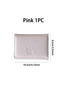 Korean Bow Ins Student Wallet, Short Women's Wallet, High-End Three Fold Change Card Wallet Clip Wallet,Multi-Functional Wallet Women Short Wallet Coin Purse Flap Card Case Envelope Bag For Women Wallet - Pink - View 9
