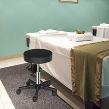 Black Round Plastic Stool – Arch Feet Rotation Bar Stool, Sturdy Comfortable Design, Ideal For Kitchen Bar Home Use, Easy To Move Clean, Suitable For Daily Seating Needs