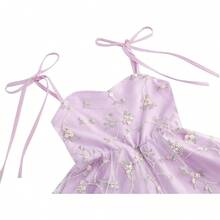 Embroidered Tulle Gown For Teens - Formal Lace Dress For Wedding Guest, Pageant & Special Occasions - 紫色 - 查看 5