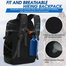 Hiking Backpack Camping Backpacks With Shoe Compartment & Wet Pocket Lightweight Travel Daypack For Men Women Hiking Bag For Outdoor Sport Climbing Camping Touring