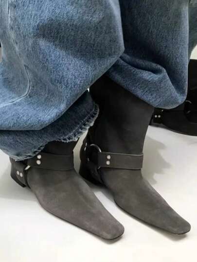 法式博主风尖头过膝长靴，中筒靴，秋冬款，北欧风猫跟马术靴，派对必备