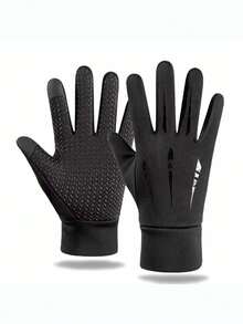 1pc New Windproof Waterproof Warm Motorcycle Winter Riding Gear Cycling Full Finger Touchscreen Gloves For Men - Multicolor - View 6