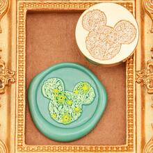 Disney 1 قطعة ختم شمع بموضوع عيد الميلاد بقطر 25 مم، ختم شمع نحاسي للأظرف والأختام الشمعية لحفلات عيد الميلاد، مجموعة ختم شمع هدية