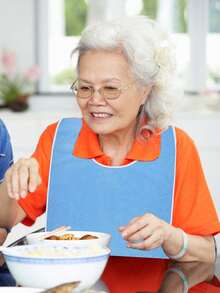 Set de 4 baberos grandes para adultos, baberos de tela tipo toalla para el cuidado de ancianos - Multicolor - Ver 7