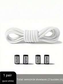 1双100厘米/39.4英寸弹性免系鞋带 - 适用于运动鞋、跑鞋，男女通用，均码（黑色/白色/彩色） - 彩色 - 查看 2