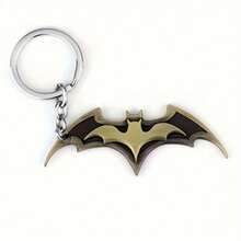 Bat-Shaped Durable Alloy Keychain With Metal Ring, Suitable For Car Keychain Accessories - Fun And Sturdy Key Pendant, Perfect Gift For Men On Father's Day, Fashionable Design, Sturdy Construction, Decorative Key Ring - 銅 - 查看 11