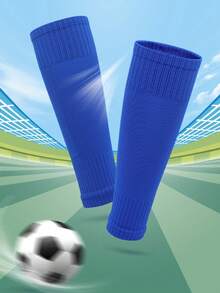 Herren Fußballsocken mit Beinschützern, atmungsaktive Überknie-Beinwärmer, rutschfest, stoßabsorbierend, komfortable Kompressionsärmel für Basketball, Sport & Outdoor-Aktivitäten (es gibt Farbunterschiede) - Verschiedenfarbig - Übersicht 3