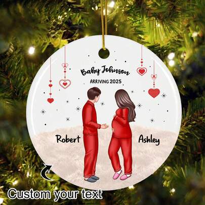 Personalisierte Verzierung - erste Weihnachten - Personalisierte Weihnachts-Foto-Verzierung 2025 - Personalisierte Foto-Acryl-Verzierung, Weihnachtsbaum-Dekoration zu Weihnachten, Weihnachtsdekoration, Weihnachts-Ornament, Weihnachtsgeschenk.