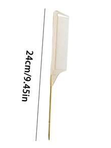 Pointed Tail Aluminum Comb Hair Salon Highlighting Sectional Parting Comb Fine-Toothed Anti-Static High-Temperature Resistant Styling Brush For Hairstylists,Rat Tail Comb With Ergonomic Handle & Technology - Detangling Hair Comb For Wet/Dry Hair, Sensitive Scalp, Braids, Dreadlocks, Extensions - Durable Styling Tool For Precise Styling (Professional & Home Use), Comb For Hair Stylist - Multicolor - View 10