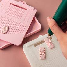 1 buc. Tavă perforatoare pentru cercei din lut polimeric cu mâner - Instrument de perforare precis pentru bijuterii lucrate manual, Instrument pentru cercei din lut polimeric - Esențial pentru meșteșuguri din lut DIY