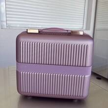 Travel Toiletry Bag ABS Rigid Makeup Organizer Carry-On Case TOP - Rusty Rose - View 3