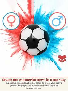 2/3pcs Set (Includes Football + Blue Powder Pack + Pink Powder Pack) Gender Reveal Football Party - Multicolor - View 3