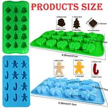 Christmas Silicone Molds Christmas Chocolate Mold Candy Molds For Baking Sweet TreatsCake Xmas Gift Handmade Soap Candles With Shape Of Christmas Tree Santa Head For Christmas Party Home Baking