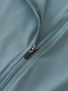 HISERWA 男士骑行服 高弹力透气速干长袖骑行服 特点：速干透气面料 YKK 拉链 圆领骑行服 - 藍色 - 查看 5