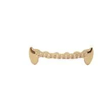 Grills For Your Teeth Gold Grills For Teeth Hip-Hop Higer Tooth With Zirconia Decoration Hip-Hop Jewelry Gift - 金色 - 查看 1