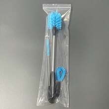 三合一长柄杯刷、吸管清洁器、瓶刷 - 尼龙刷毛刷，适用于清洁杯子、马克杯、茶壶、酒瓶、醒酒器等家居清洁用品