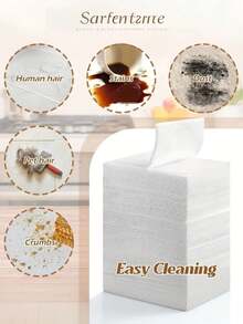 1pc Japanese Style Disposable Static Dust Removal Paper Mop, Slouchy Person Dust Removal Paper Mop, Iron Rod Type Small Flat Mop - Grey - View 5