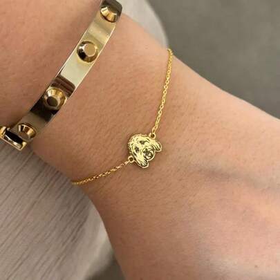 1pc Custom Dog Tag Pendant Necklace With Pet Photo, Stainless Steel Memorial Jewelry, School Supplies, Back To School, School Gift, For Office, For School, For Classroom, For Teacher Gifts, For University, For Colleague, For Dorm Rooms, For Teacher, For Boys, Black, Silver, Gold, Stylish, Colorful, Vintage, Simple, Unisex, Casual, Cuties, Custom, Personalized, Unique, Ideal Gifts For Her, Her, Boyfriend, Girlfriend, Dad, Mom, Family, Friends, For Anniversaries, For Birthdays, For Graduation, For Prom, For Party, Chic Autumn, Utilitarian Chic, Delicate Romance, Look Glamour,Enchanted Romance Gown