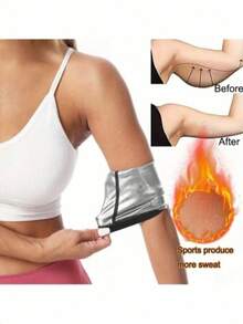 1 pieza Mangas para sudoración de sauna, Mangas deportivas de sudoración de PU, Mangas para sudoración con recubrimiento suave que atrapa el calor y la humedad, Adecuado para uso doméstico - Multicolor - Ver 2