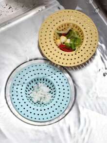 1/5 piezas Filtro de drenaje del fregadero, Filtro de drenaje de cocina, Filtro de drenaje de baño, Filtro de drenaje de piso, Filtro antiatascamiento, Cubierta de prevención de obstrucción y plagas del inodoro, Colador de fregadero de cocina, Cubierta antiplagas, Colector de alimentos, Atrapapelos, Filtro de prevención de obstrucción de alimentos y residuos con malla, Adecuado para ducha, baño, lavandería - Multicolor - Ver 3