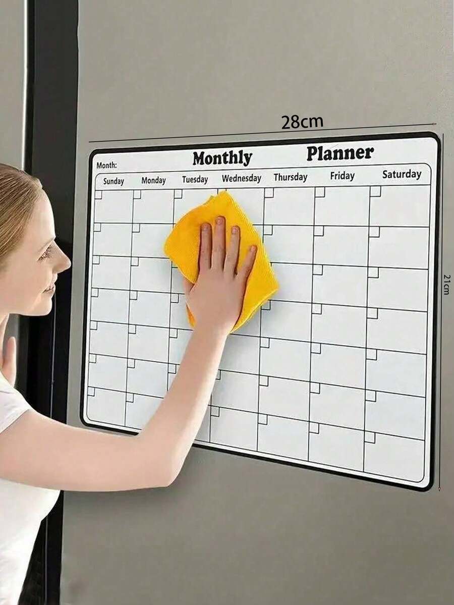 Lịch mini nam châm có thể xóa được, thời trang - Lịch kế hoạch tháng đa chức năng gắn tủ lạnh - Dễ dàng cất giữ đồ dùng nhà bếp, kiểu dáng đẹp và tiện dụng. - Nhiều màu - Xem 1