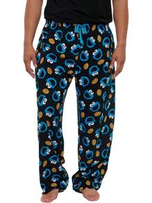 Mens Novelty Lounge Pants  Pajama Bottoms - Cookie Monster - View 10