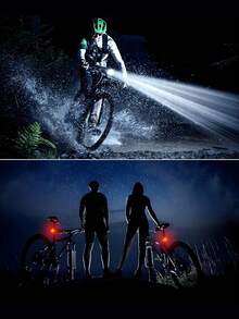 X-TIGER Bright USB Rechargeable Bicycle Light, Waterproof Bike Front And Rear Lights For Night Riding, 4 Lighting Modes Bicycle Headlight, Suitable For Mountain And Road Cycling - Multicolor - View 8
