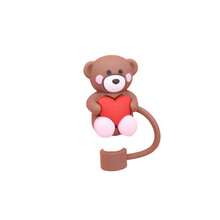 1/2/4/6/8 Stück 8-10mm Valentinstag Liebes-Bär Engelsflügel Strohhalm Kappe Strohhalm Stopfen Universal personalisierter staubdichter Stopfen Strohhalm Dekoration staubdichter Strohhalm Stopfen