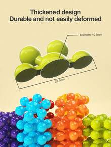 3D Rotating Plum Blossom Building Blocks Toy, Children's Puzzle Snowflake Stacking Toy, Small Gift, Souvenir. During The Puzzle Process, Children Can Exercise Fine Motor Skills; The Process Of Building From 2D To 3D Helps Cultivate Spatial Imagination. - Multicolor - View 3