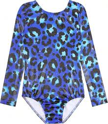 Neon Blue Green Leopard