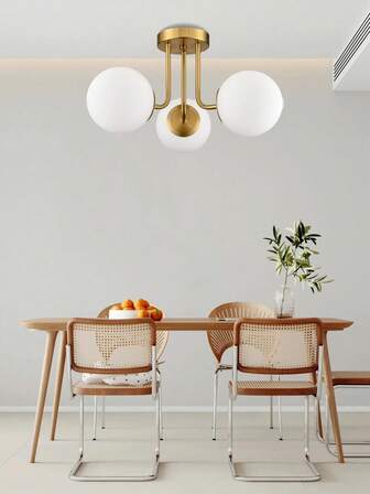 1 件北欧风格现代简约吸顶灯，硬接线，适用于卧室、客厅、餐厅、办公室，不含灯泡