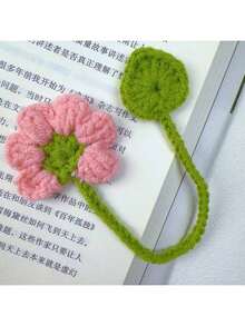 1 个手工制作的雏菊和向日葵书签 - 鲜艳的钩针花卉图案，粉色、橙色和紫色，涤纶纤维，是送给读者的理想礼物，可用作窗帘带或汽车装饰 - 彩色 - 查看 22