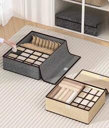 2-In-1 Drawer Organizer For Bra, Panties, Socks, And Closets - Xám - Xem 3